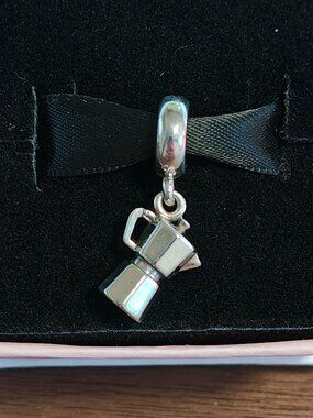 Authentic Pandora Coffee Lovers Espresso Dangle Charm – 791514 Sterling Silver